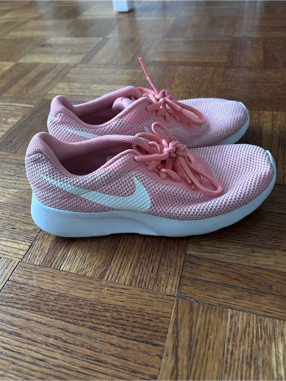 Nike Women's Pink Mesh Trainer with White Swoosh